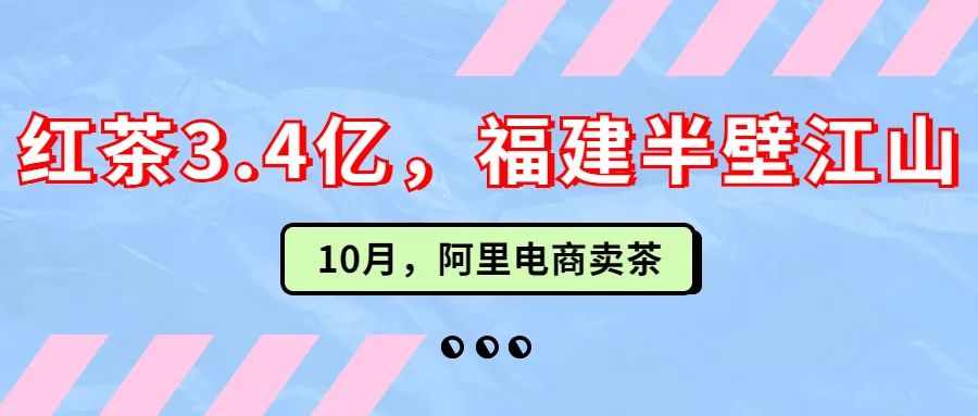 淘系茶叶电商(10月):红茶销售3.4亿元,福建省占比52%