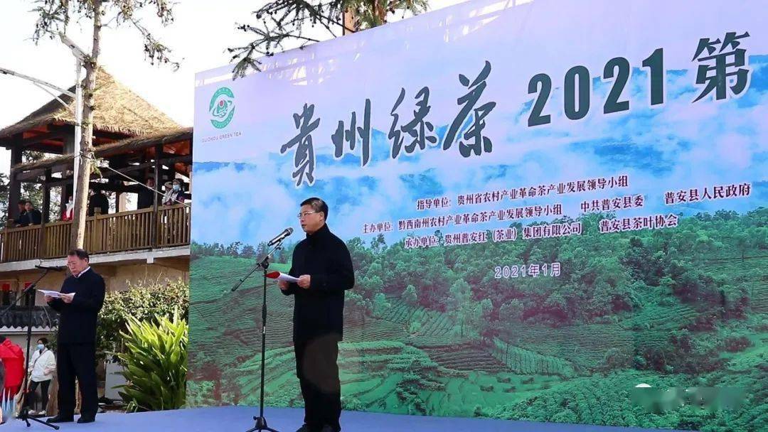 普安县举行“贵州绿茶”2021年第一采活动