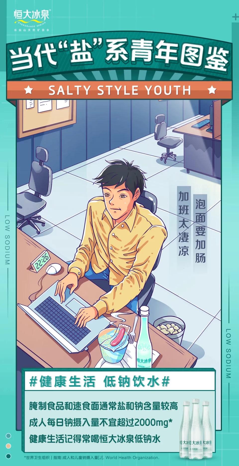恒大冰泉管“咸”事,吹响低钠健康生活号角