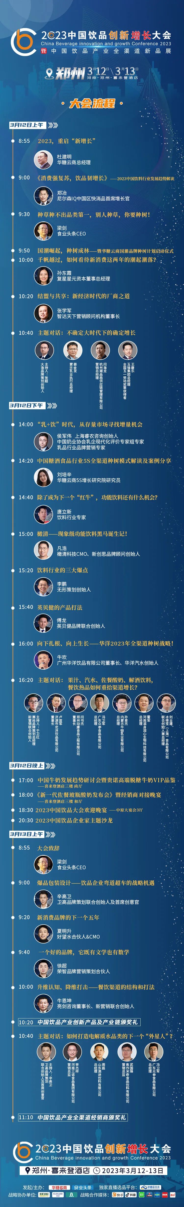 倒计时2天 | 2023中国饮品大会嘉宾、流程抢先看!