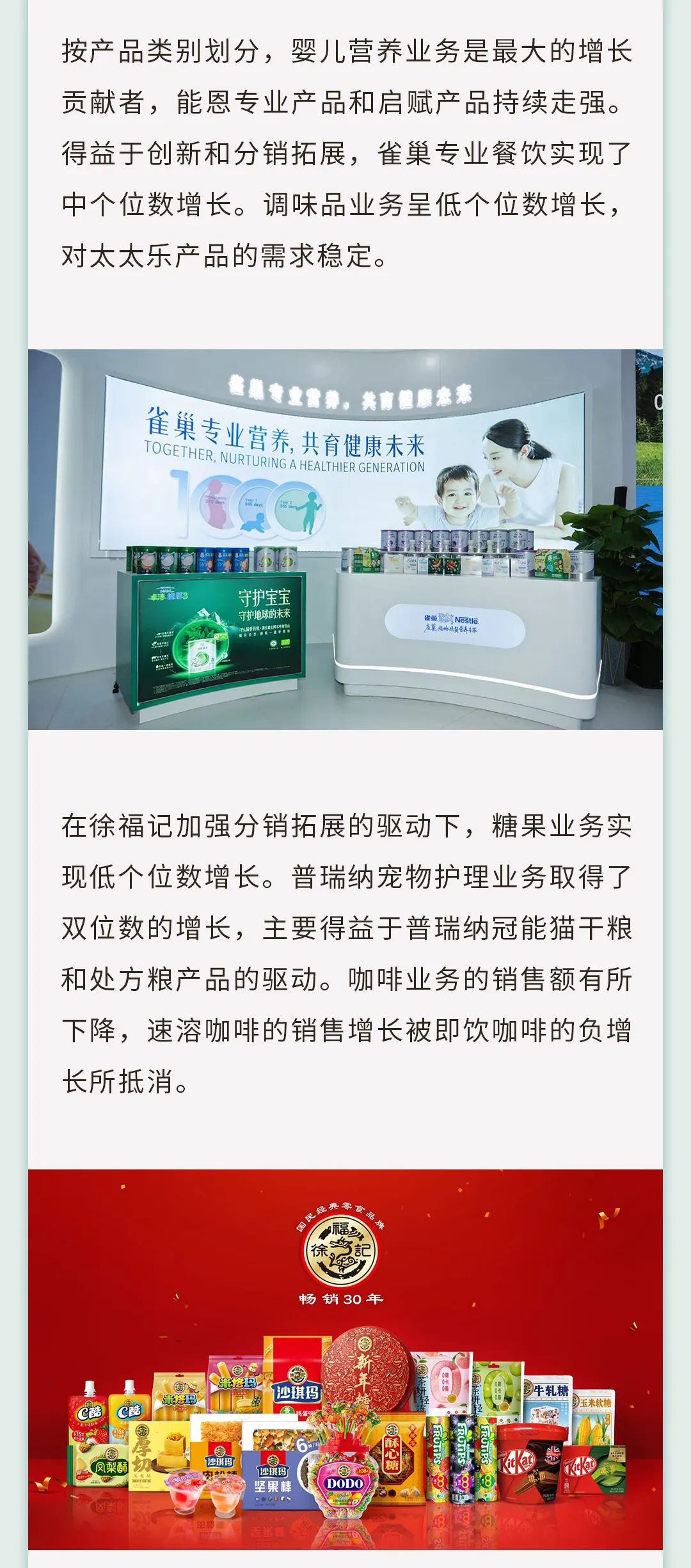 雀巢发布2023年第一季度财报:营收1738亿元,增长9.3%,其中在华销售额超96亿