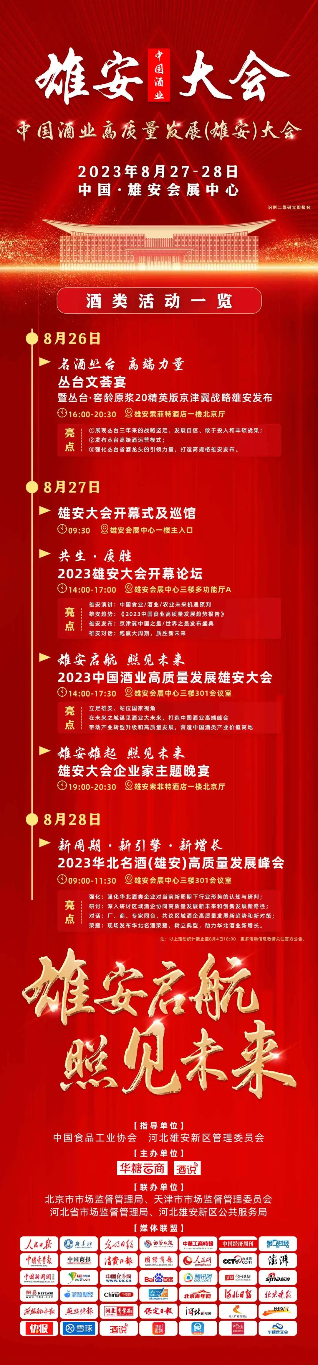 汇聚名酒力量,照亮酒业未来:中国酒业雄安大会流程来了!