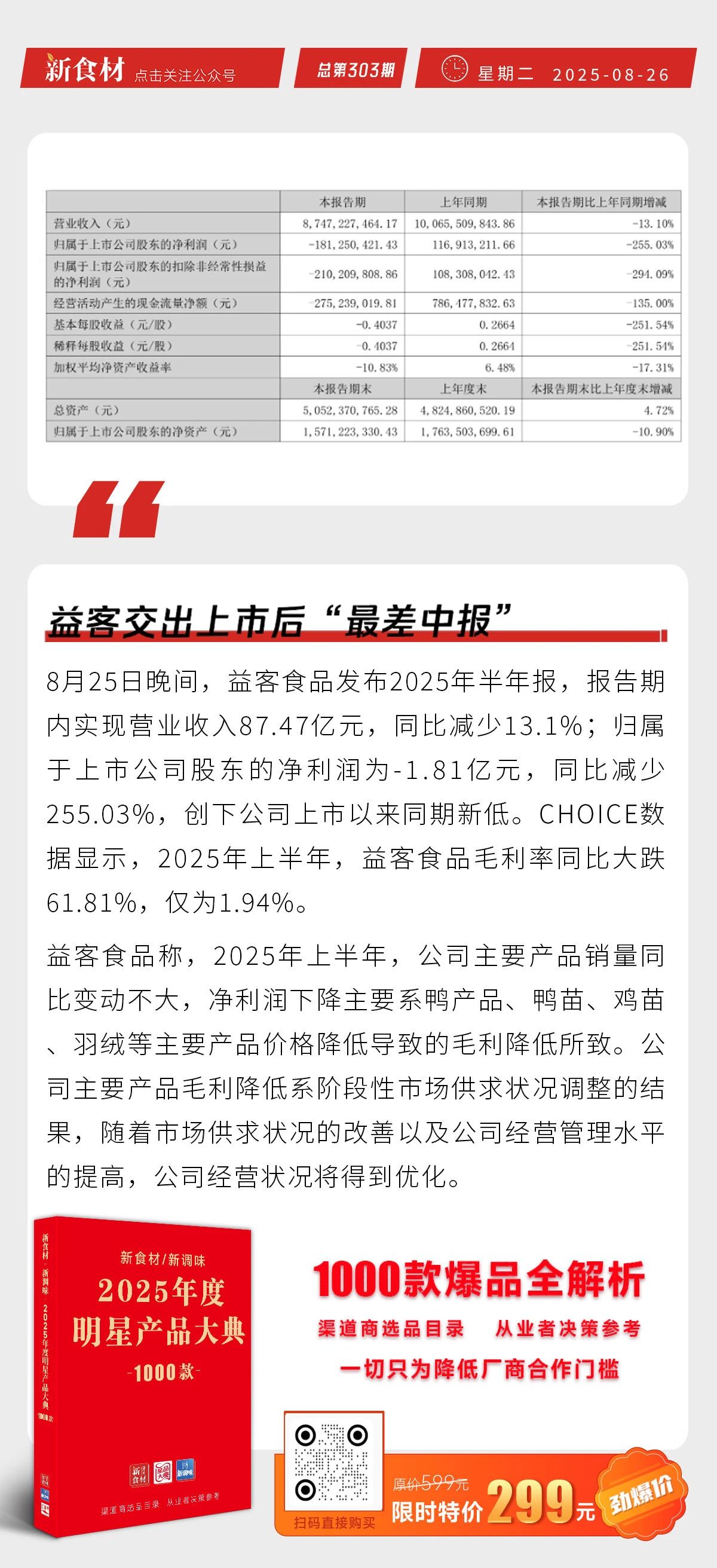 三全上半年营收35.7亿；益客交出上市后“最差中报”；全聚德“餐饮+食品”多渠道创收丨快报