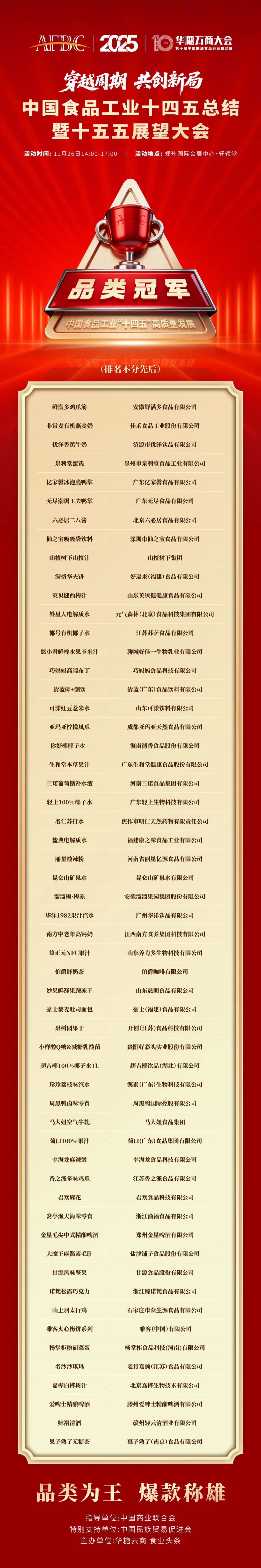 荣耀加冕，致敬时代榜样！中国食品工业“十四五”高质量发展四大奖项重磅揭晓