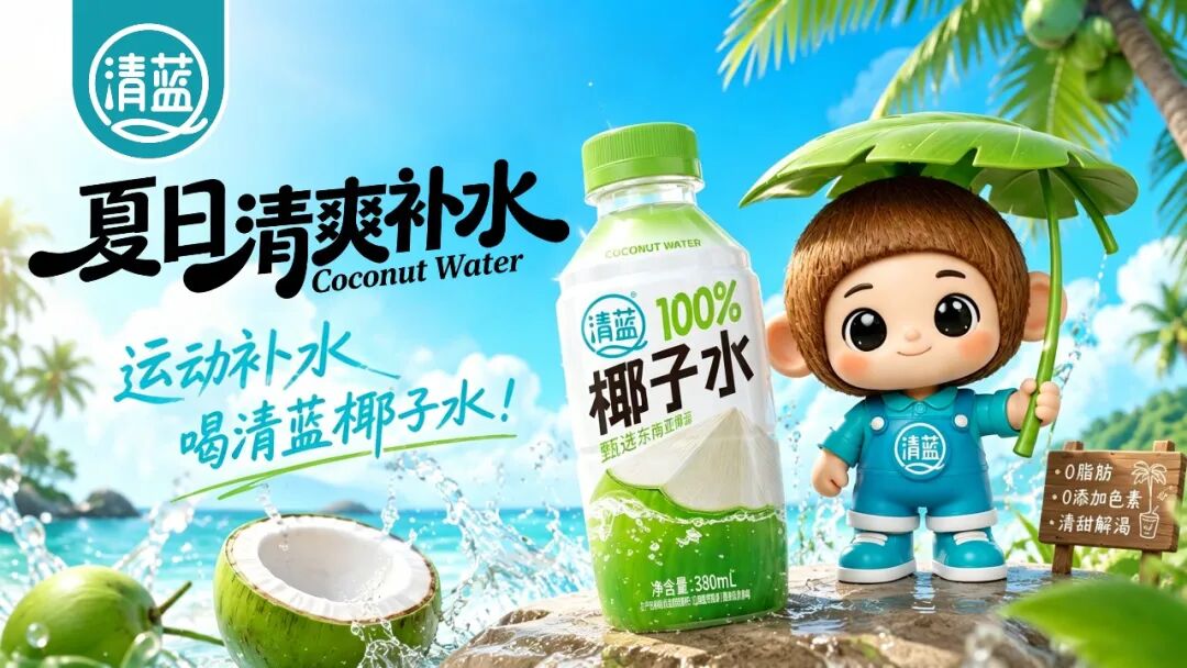 独家!椰子水大战迎来转折点,清蓝用柠檬打开市场增量空间!