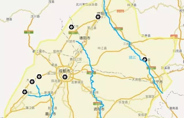 中国白酒产区分布图,以及代表酒。