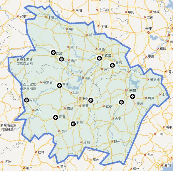 中国白酒产区分布图,以及代表酒。