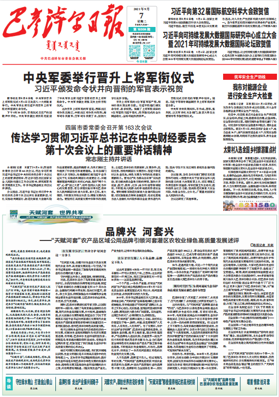 “天赋河套”农产品区域公用品牌引领河套灌区农牧业绿色高质量发展述评