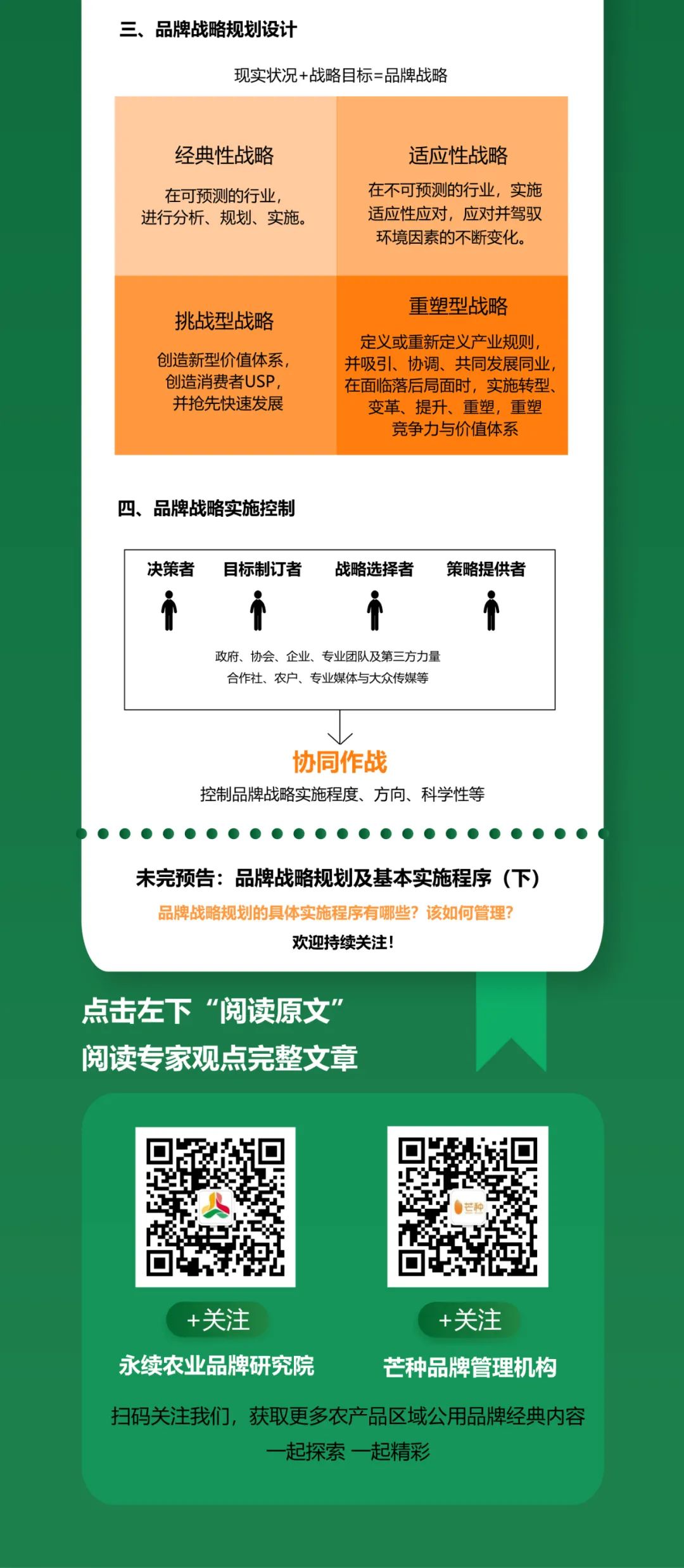一图知品牌 | 品牌战略规划及实施程序(上)