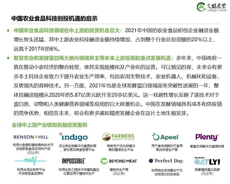 创投时代：2021年中国农业食品投资年报重磅出炉