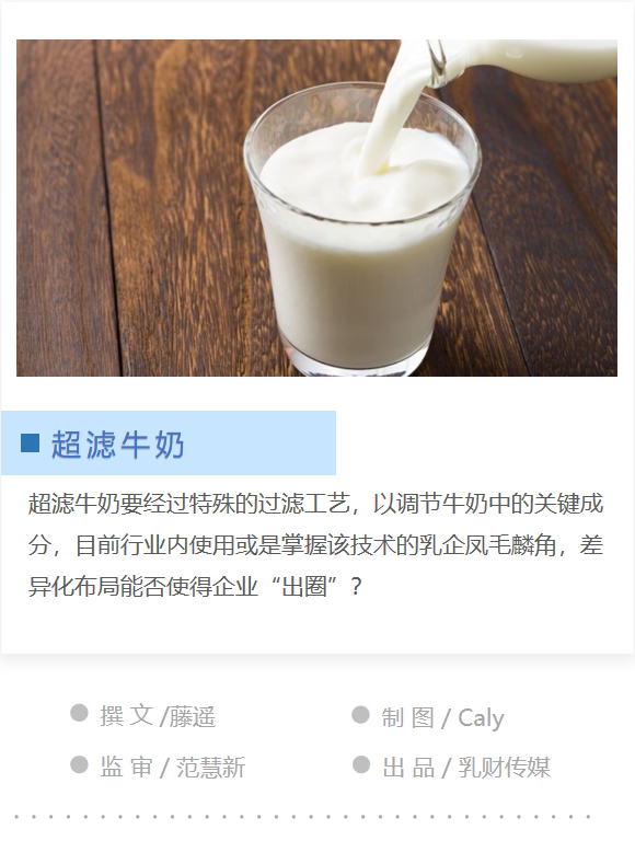 超滤牛奶能否成为乳企“出圈”的利器?