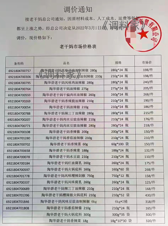 老干妈突然宣布涨价，为什么分销商内心却“毫无波澜”？
