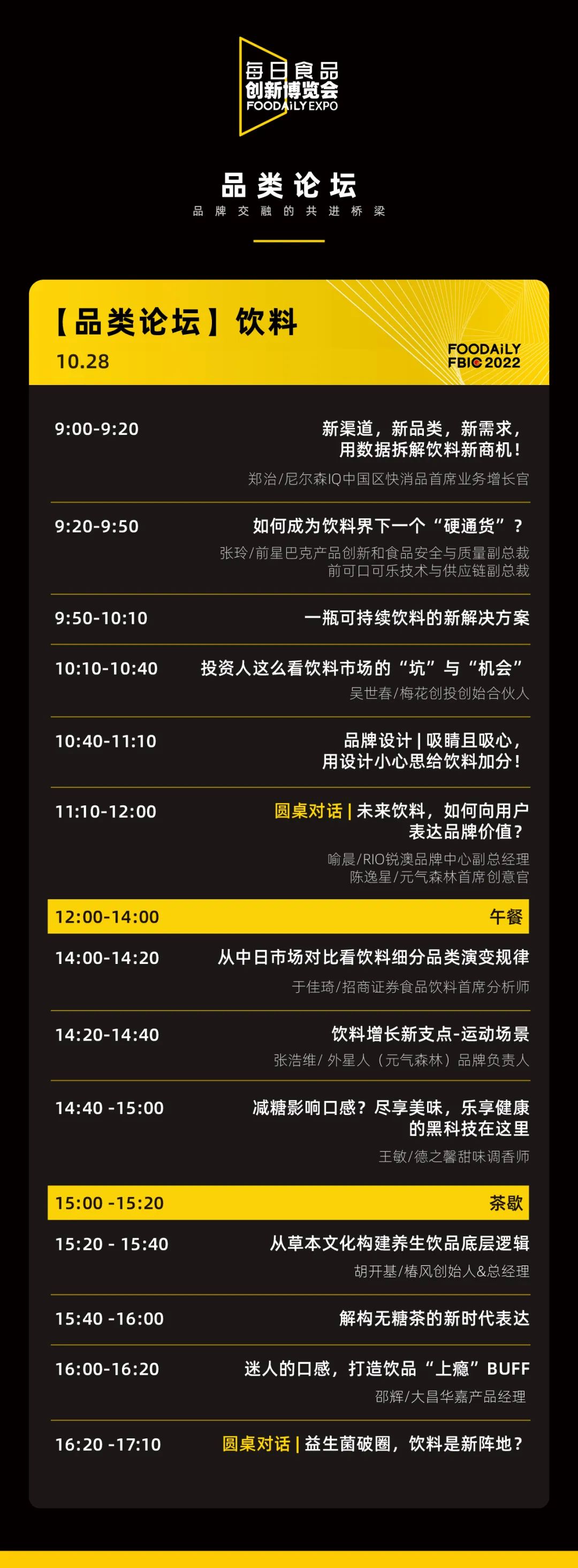 雀巢,百事、伊利、元气森林…200+嘉宾亮相,议程首次曝光!|Foodaily创博会•会议