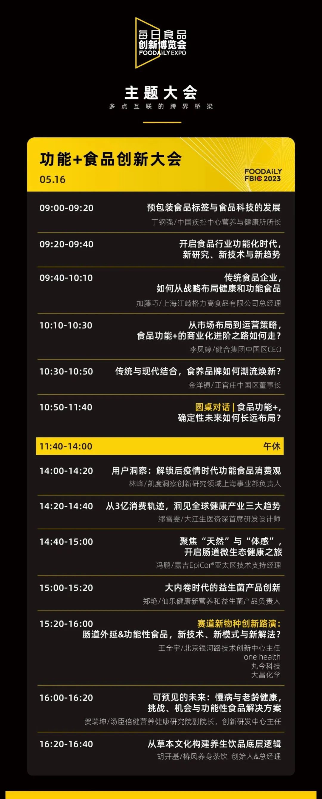 伊利、卡夫亨氏、白象…等企业重磅嘉宾确认出席！｜Foodaily FBIC大会完整议程公布