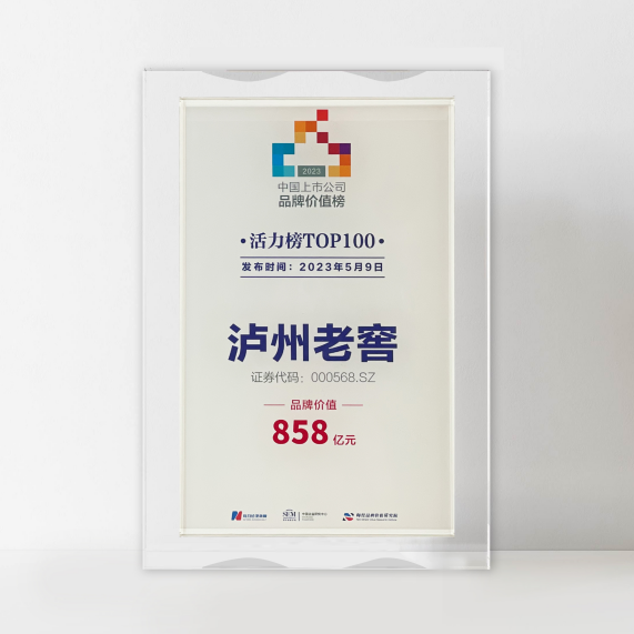 排名大幅跃升!泸州老窖品牌价值突破850亿元