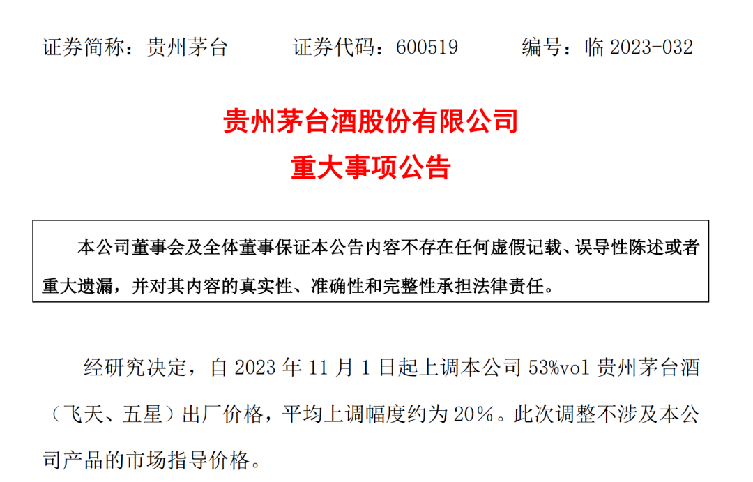 李振江:涨价20%,茅台“不装了”