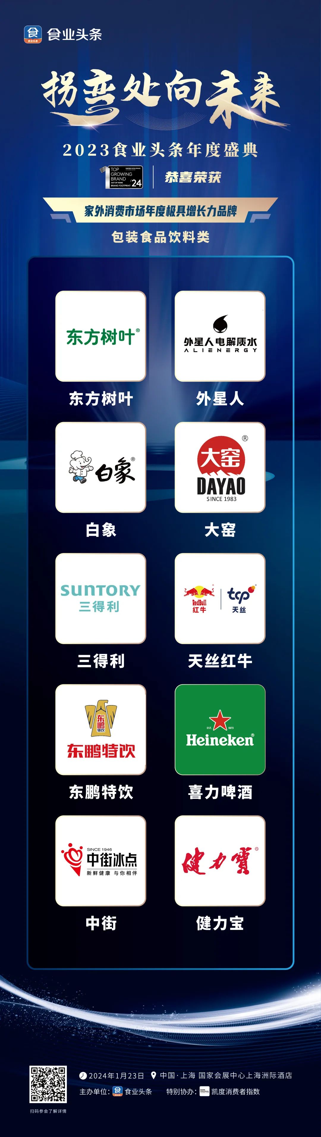 2023家外消费市场年度极具增长力品牌：东方树叶、外星人、白象……