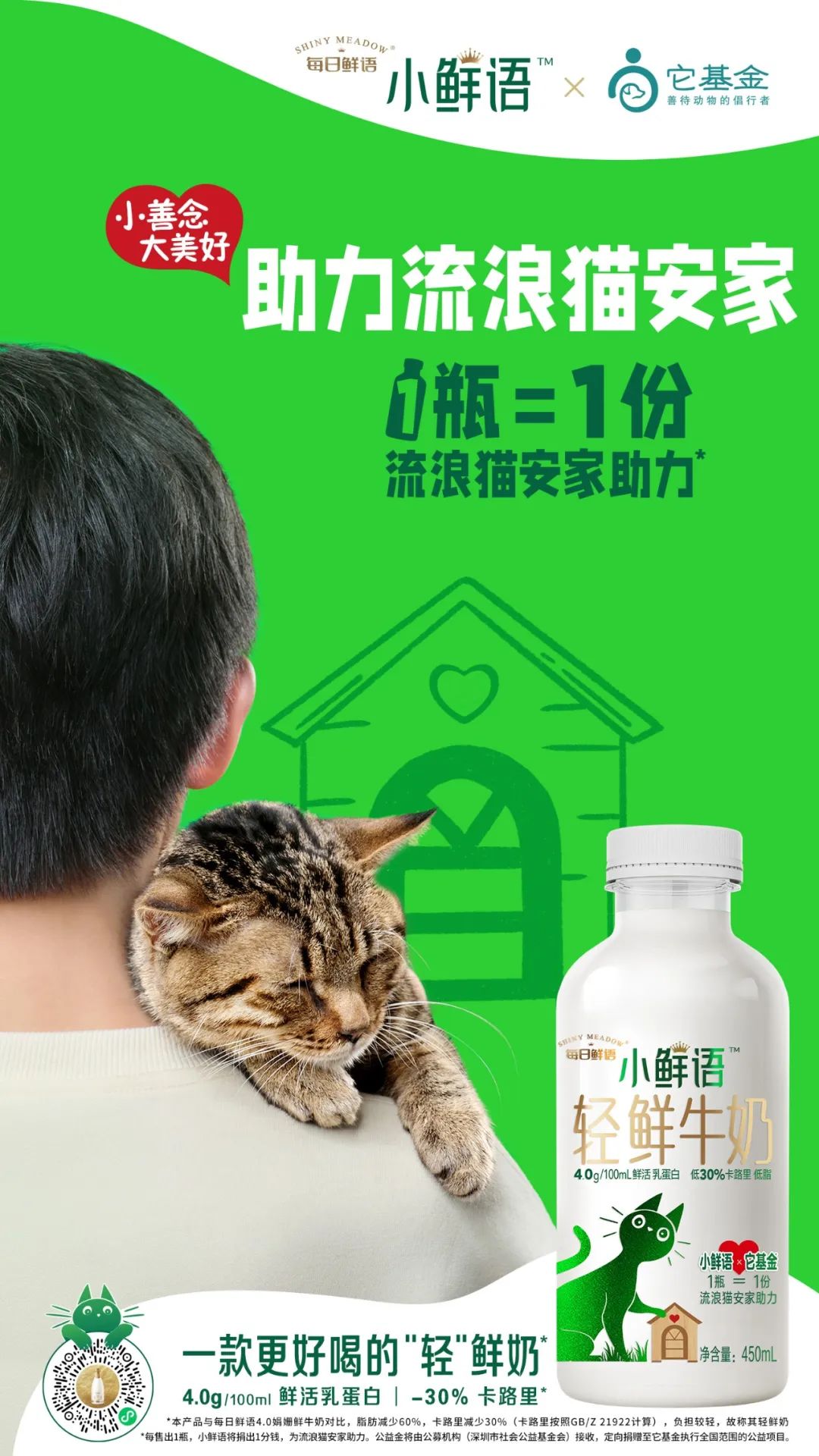 激发年轻人心中的小善念！小鲜语携手它基金，正式启动“助力流浪猫安家计划”！