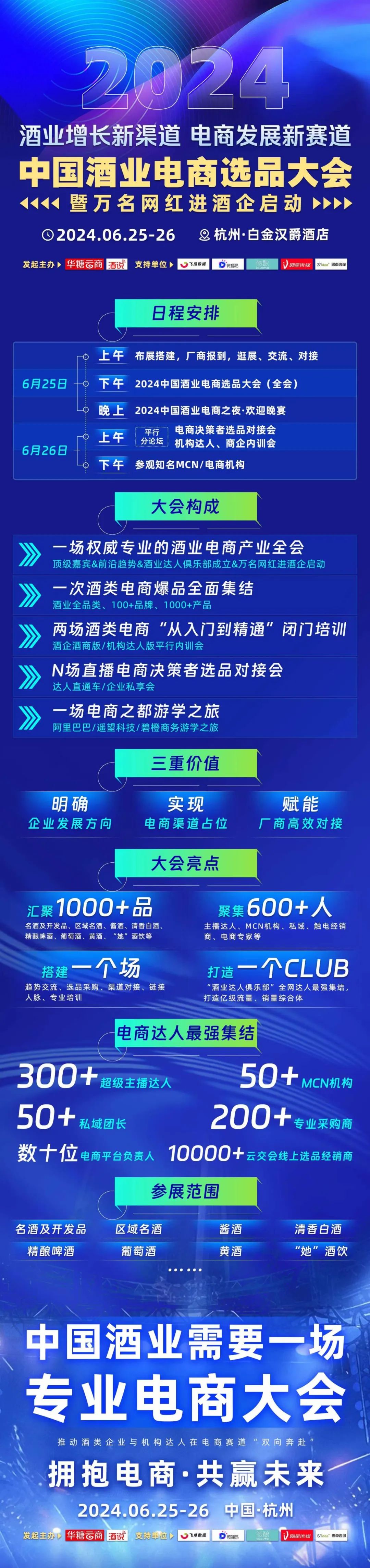直播达人、电商平台、知名酒企汇聚,2024中国酒业电商选品大会来袭!