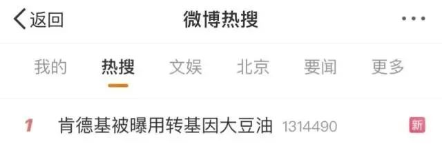 肯德基上热搜！餐饮店使用转基因大豆油，要告知消费者吗？