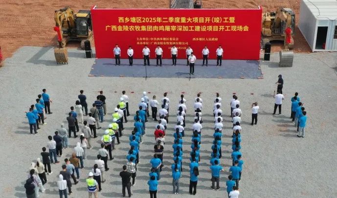 年屠宰肉鸡3000万羽！广西金陵农牧肉鸡屠宰深加工建设项目开工