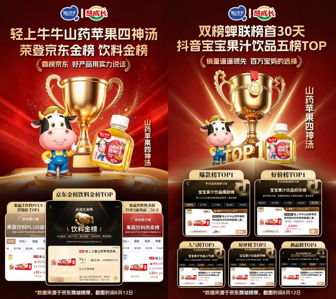 霸屏全国,渠道热销!轻上又出超级爆品——轻上牛牛山药苹果四神汤!