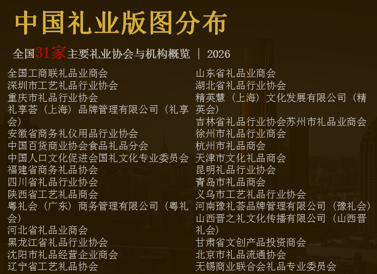 .6万亿礼赠品赛道怎么干?从这31家礼业协会,找准特渠圈层入口"