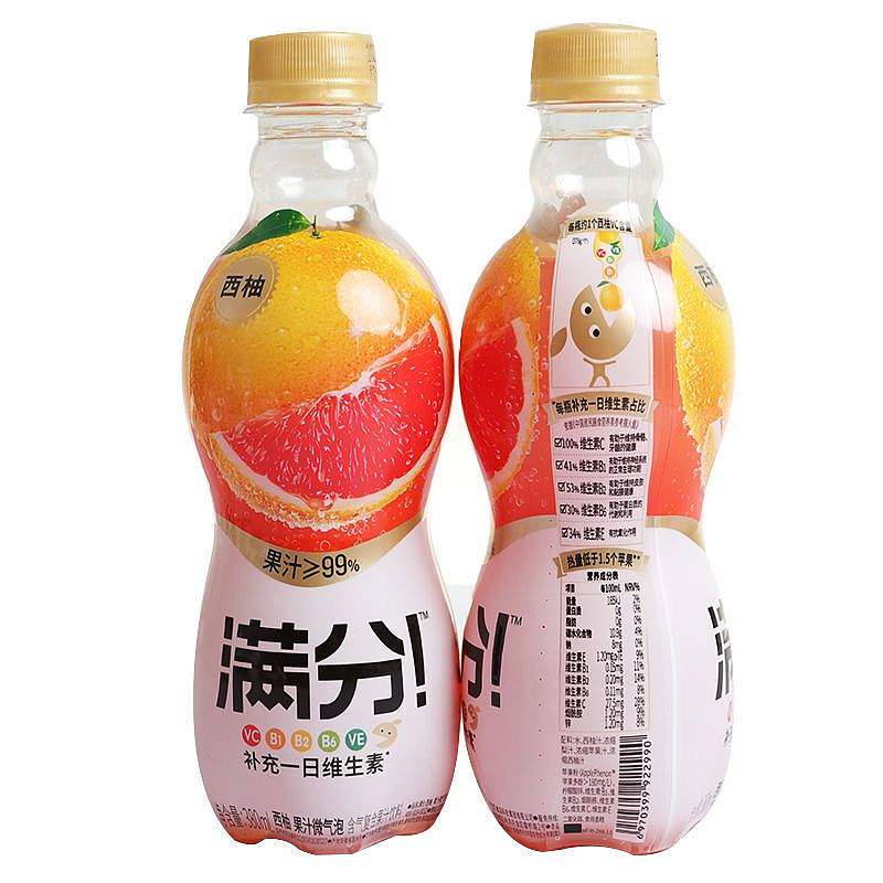 满分西柚果汁微气泡含气复合果汁饮料