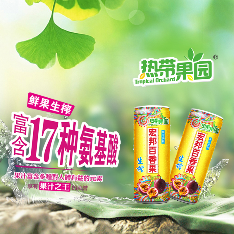 310ml宏邦百香果果汁饮料