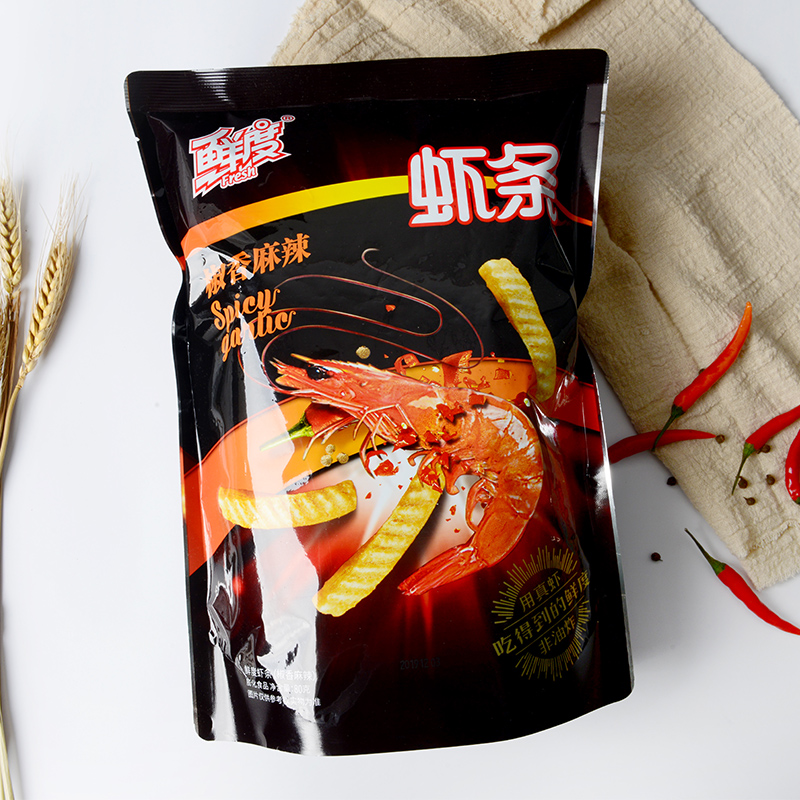 鲜度椒香麻辣味虾条