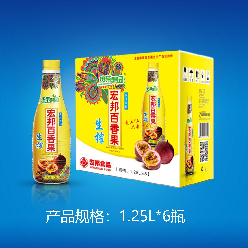 1.25L宏邦百香果果汁饮料