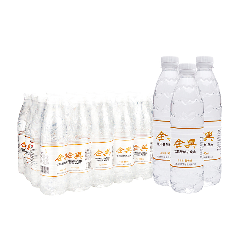 全兴 天然矿泉水550ml*24瓶 富含偏硅酸 塑包装