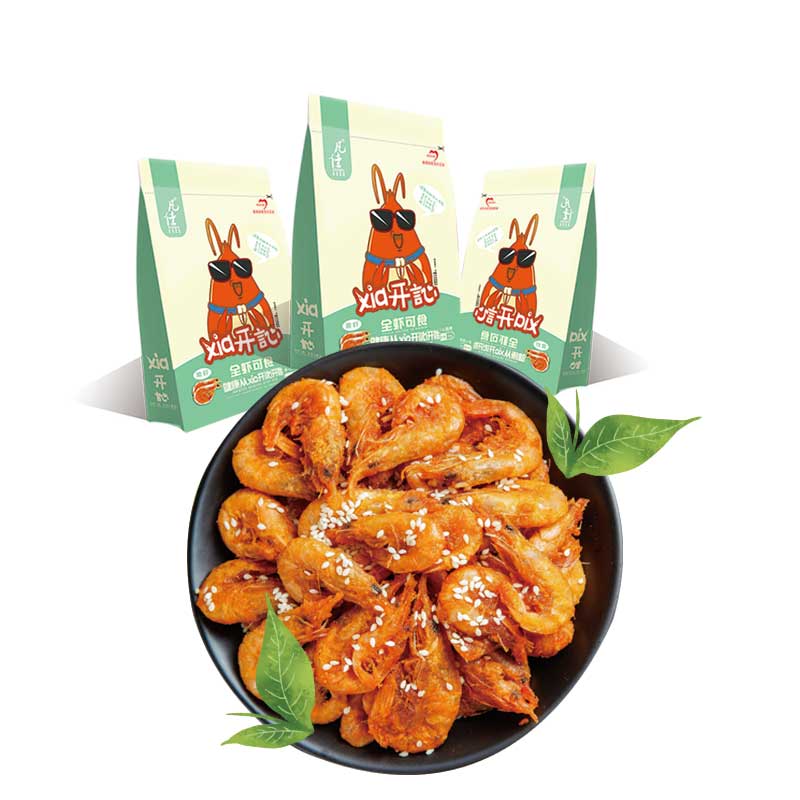 凡佳-脆虾Xia开訫烧烤味-虾零食直立袋