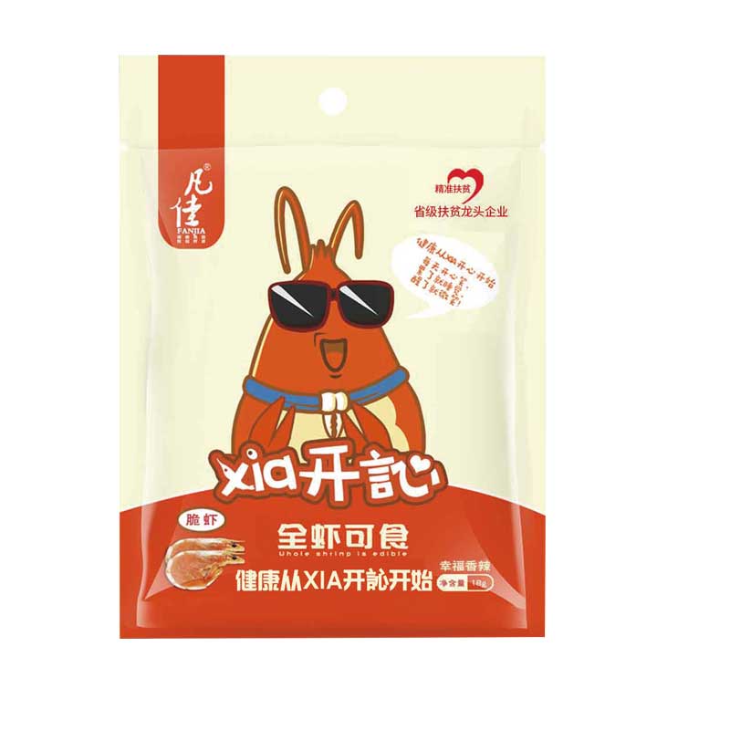 凡佳-脆虾Xia开訫香辣味-虾零食挂立袋