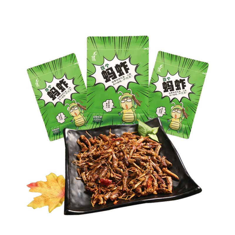 凡佳-香脆蚂蚱吃个蚂蚱烧烤味-蚂蚱零食直立袋