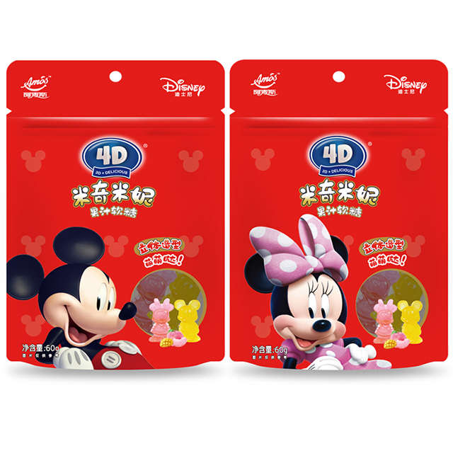阿麦斯4D米奇米妮立体造型果汁软糖60g