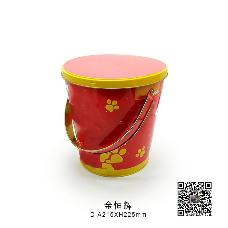 厂家批发定制马口铁桶形罐 食品礼品包装 爆米花桶 糖果罐冰桶