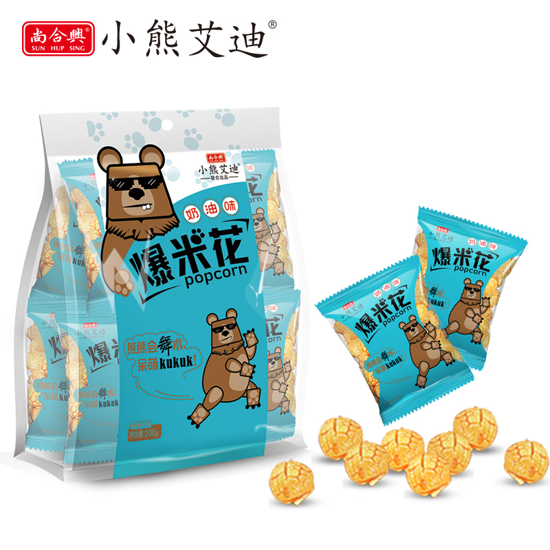 小熊艾迪爆米花袋装100g