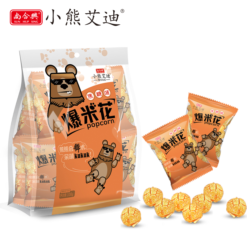 小熊艾迪爆米花袋装100g