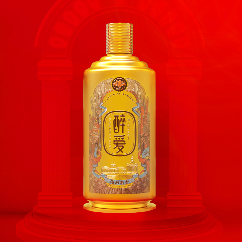 来伊份《醉爱》白酒礼礼盒包装设计案例