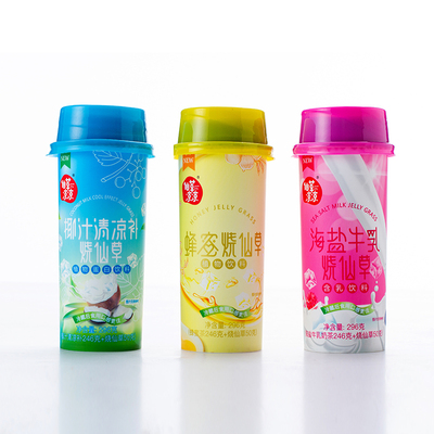 椰汁海盐牛乳蜂蜜仙草果冻布丁奶茶饮料多口味296g