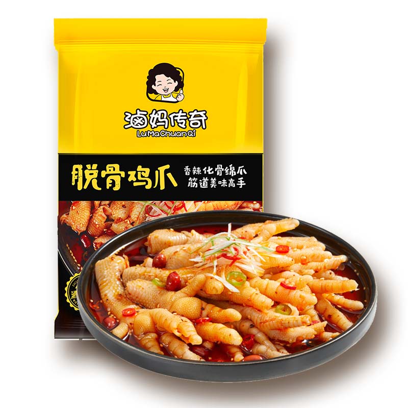 卤妈传奇【脱骨风爪】无骨鸡爪麻辣脱骨凤爪网红去骨鸡脚四川特产私房凉拌菜