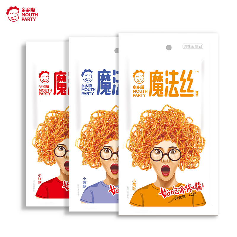 （乡乡嘴）辣条系列-62g魔法丝