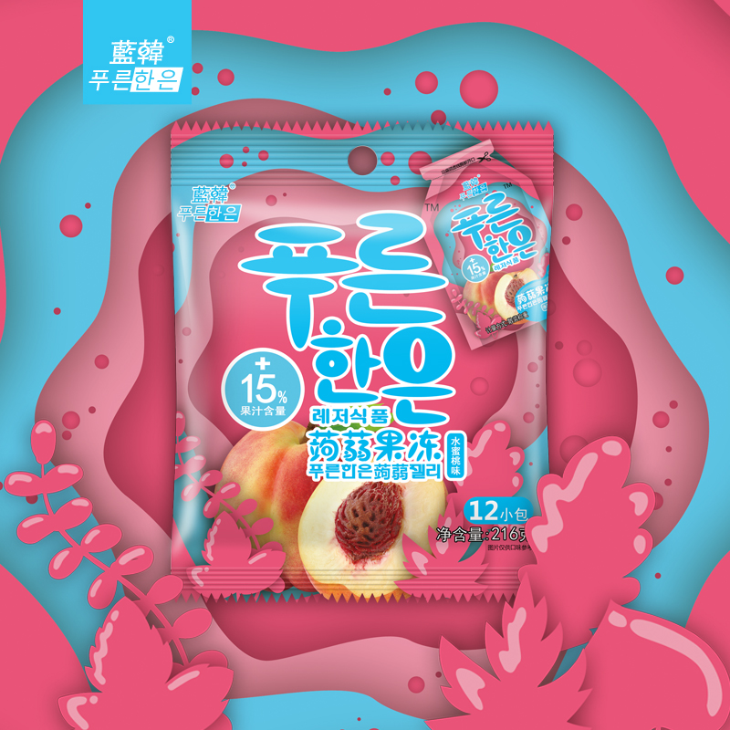 蓝韩牌蒟蒻果汁果冻-水蜜桃味