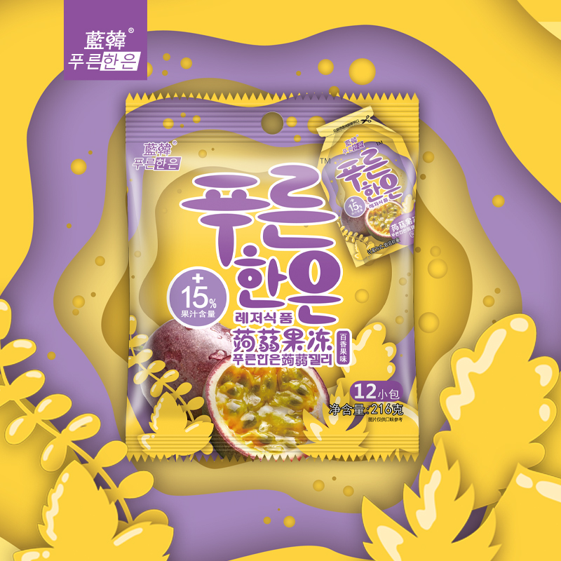 蓝韩牌蒟蒻果汁果冻-百香果味