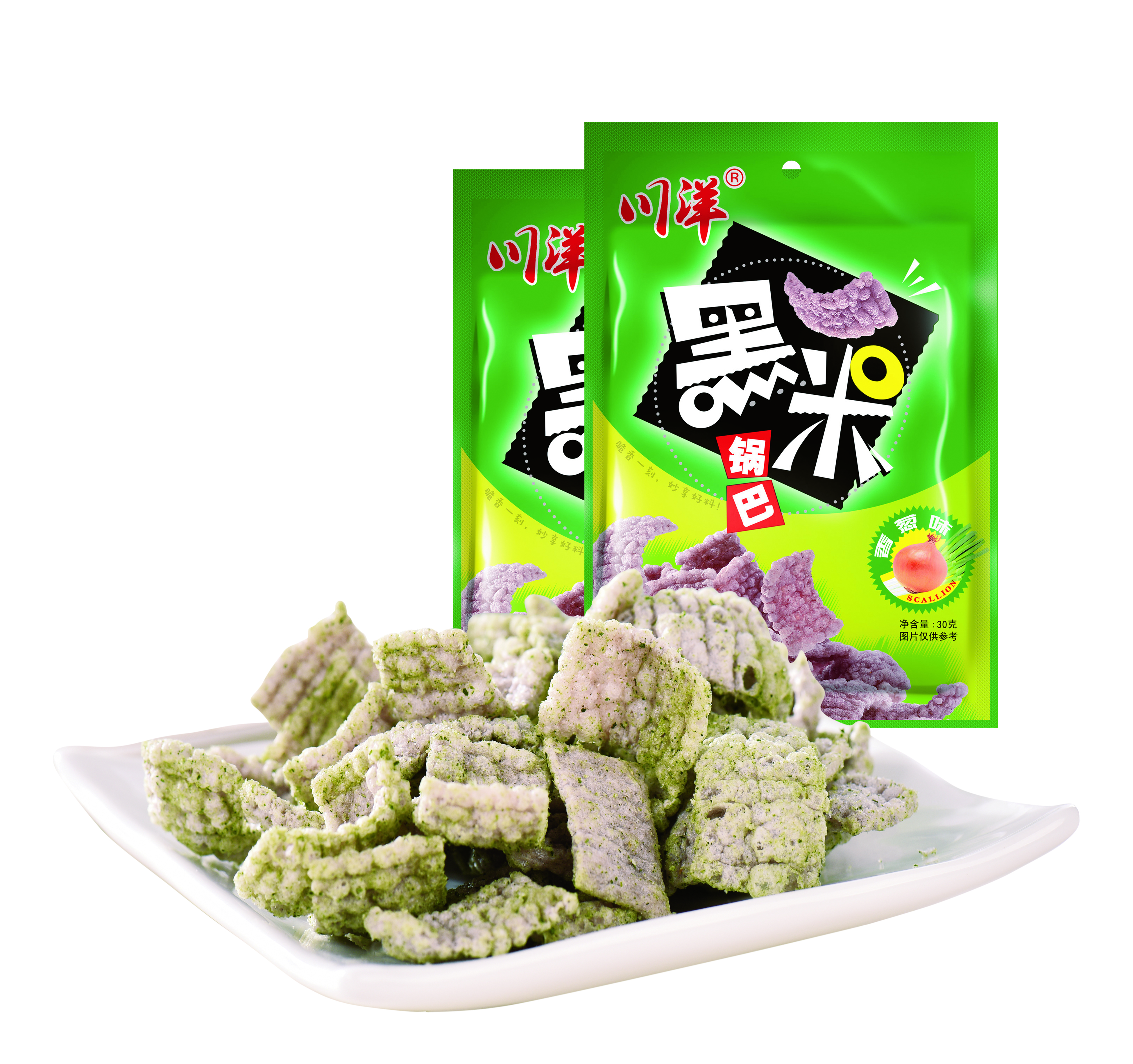 30克黑米锅巴