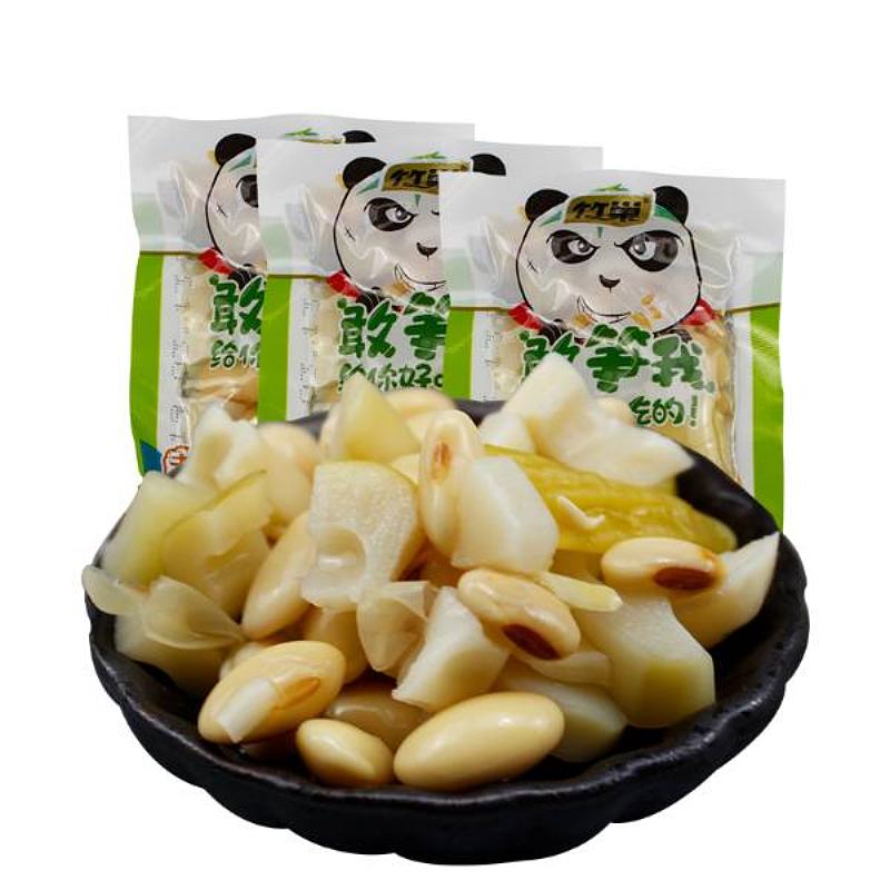 竹巢 黄豆脆笋 称重装 即食野山椒黄豆竹笋泡菜小吃下饭菜