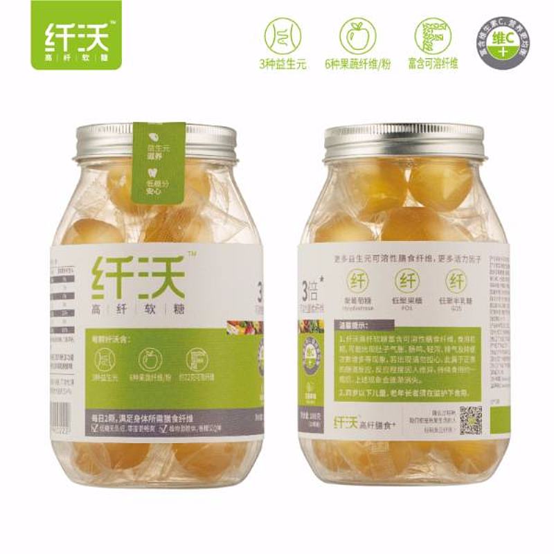 纤沃高纤营养软糖膳食纤维改善便秘排毒助力消化瓶装