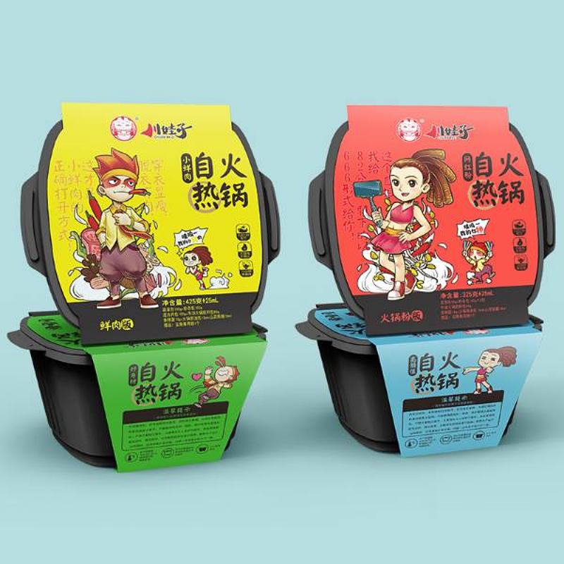 川娃子《自热火锅》系列包装设计案例