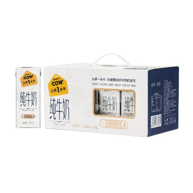 认养一头牛常温纯牛奶250ml*12